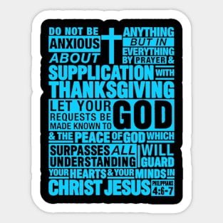 Philippians 4:6-7 Do Not Be Anxious About Anything Sticker